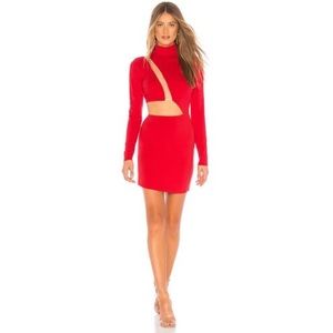 NWT REVOLVE H:OURS Red Malena Mini Dress (Sz M)
